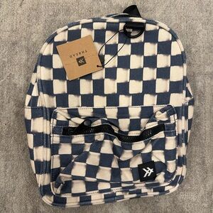 Thread Checkered Blue and Cream Backpack
